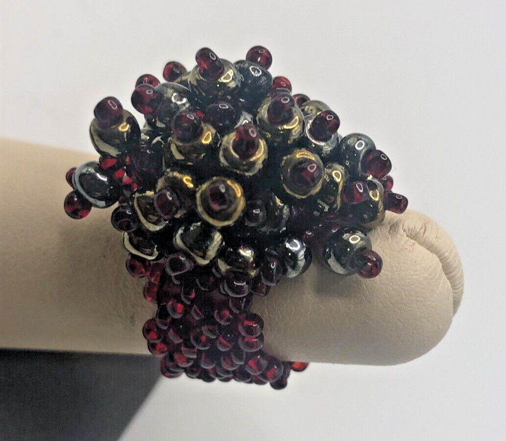 Seed Bead Cluster Ring - image 2