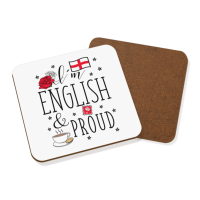 I'm English And Proud Untersetzer Getränkematte - lustige England Superheld Rugby Flagge