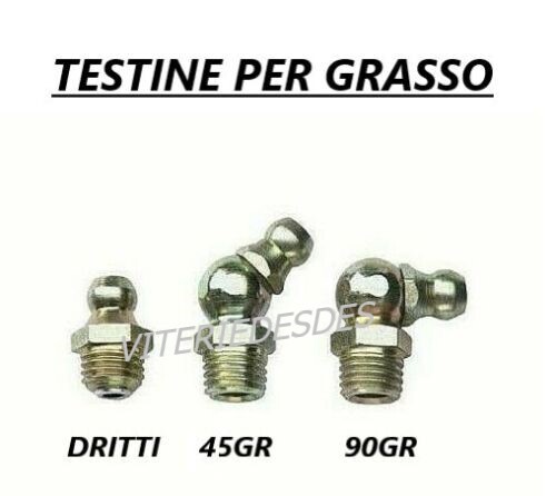 Set Ingrassatori M6 - 80 Pezzi Con Testine A 45°/90°/180° E Cappucci Protettivi - Per Pistole Grasso - Foto 2