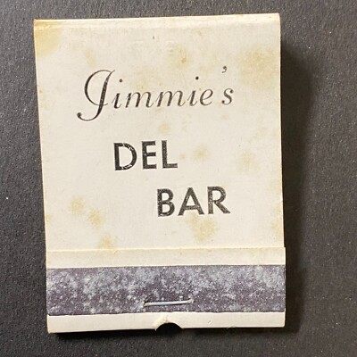 Jimmie's Del Bar Delton, WI c1950's-60's Full Matchbook Scarce
