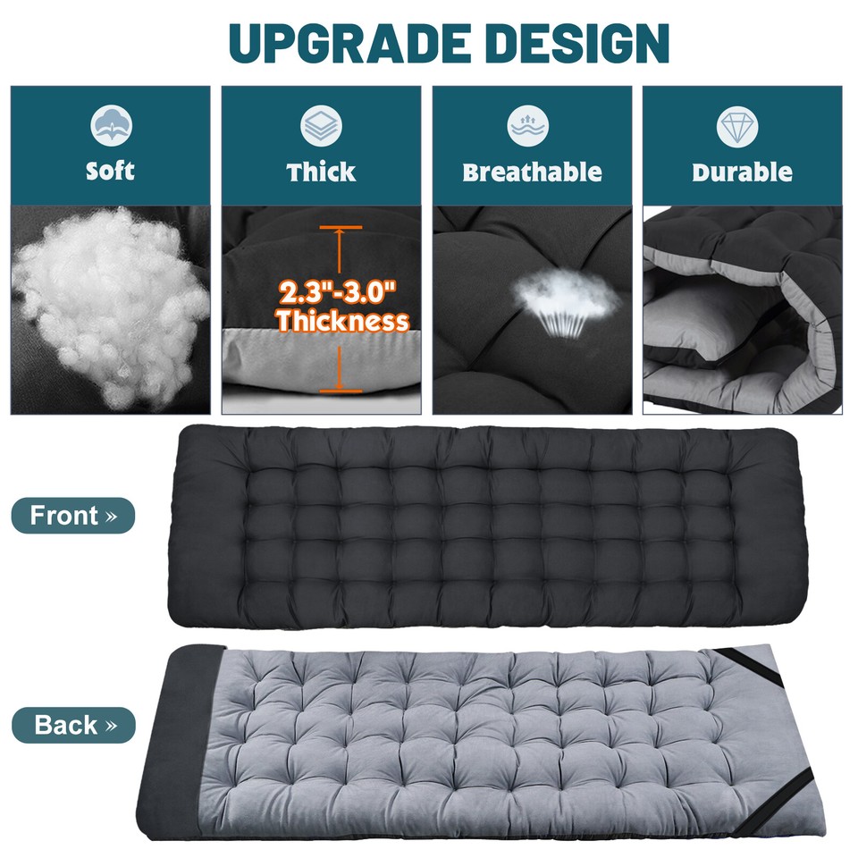 MOPHOTO Oversized XXL Folding Camping Travel Cot and Pad Heavy Duty