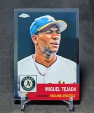 Miguel Tejada 2022 Topps Chrome Platinum Anniversary Card #206 Oakland Athletics