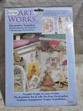 VTG New Springs Art Works Decorative Transfers "DANCING DOLLS" 76683 Bears Doll