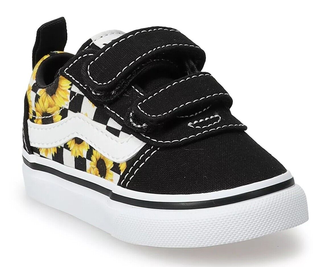 Vans WARD Black SUNFLOWER Unisex Toddler Baby Trainers Shoes | eBay Vans WARD Black SUNFLOWER Unisex Toddler Baby Trainers Shoes | eBay