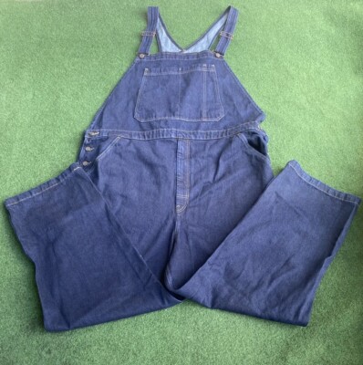 Levis Mens Overalls Strauss Premium Denim Size Medium Baggy/Loose Dark Wash