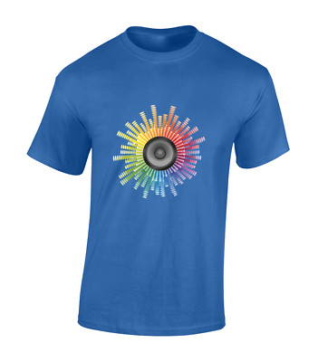 LAUTSPRECHERSYSTEM HERREN T-SHIRT MUSIK DJ TANZ ACID HOUSE SCHALLPLATTE VINYL COOL TOP