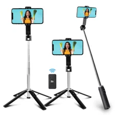 40" Foldable Wireless Remote Selfie Stick Tripod Phone Stand For iphone Samsung 