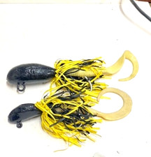 Vintage Lead Head Bucktail Curly Tail Fishing Jig