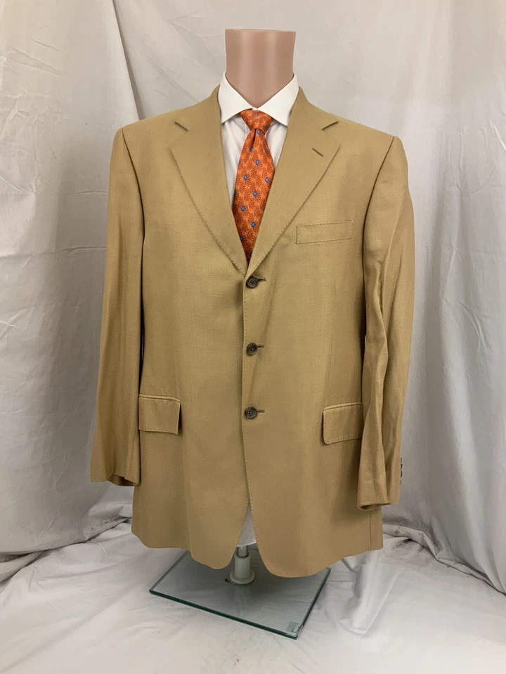 Abrigo Blazer Arnold Brant 42R Marrón 100% Bambú Hecho en Canadá YGI V1-624 Foto 2 de 4