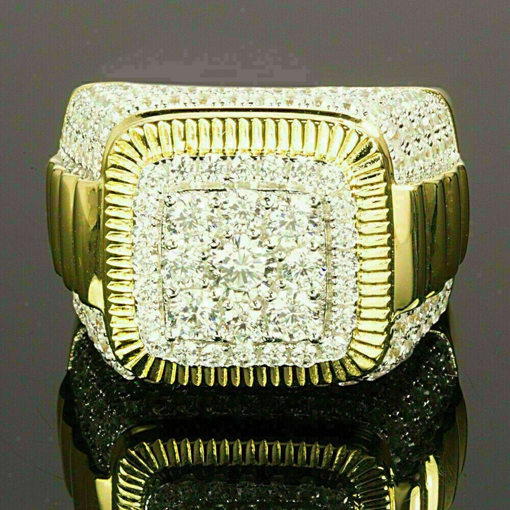 Pimp Jewelry For Men Gold Finish VVS Lab Simulated Diamond Box Earrings ...