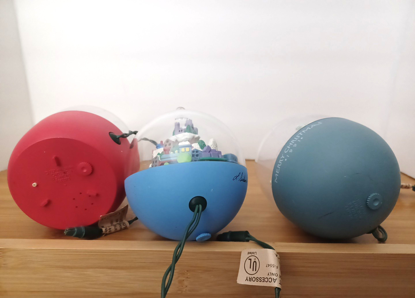 Hallmark Keepsake Christmas Ornament Magic Light And Motion bears ,train ,cabin