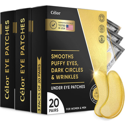 Celor under Eye Patches for Puffy Eyes and Dark Circles - Eye Masks with Amin...