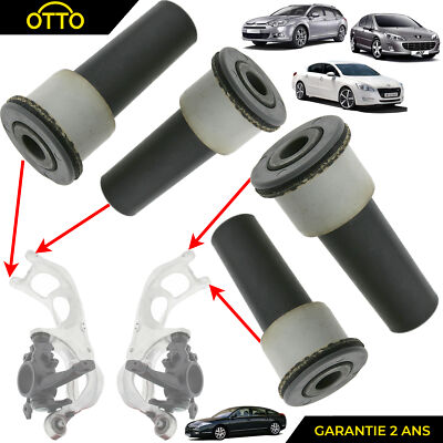 Kit De 4 Silentblocs Bras De Suspension Supérieur Pour CITROËN C5/PEUGEOT 407/508 - Réf PARTSLINE KC02067 - Neuf