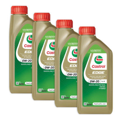 4 LITRES CASTROL EDGE 0W20 LL IV ACEA C5 C6 VW 508 00 509 00 BMW LONGLIFE OIL
