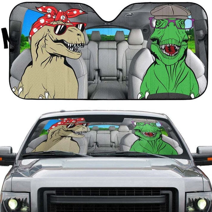 Saurus Rex Family Car Auto Sunshade