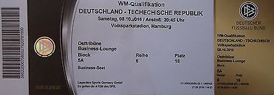Tschechien Czech Republic in Hamburg TICKET WM Qu 8.10.2016 Deutschland
