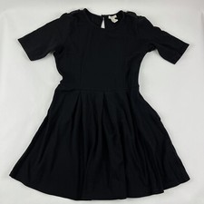 Forever 21 Dress Womens Large Black Short Sleeve Ruffled