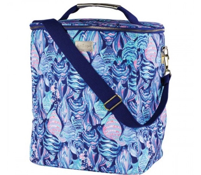 Lilly Pulitzer NEW Insulated Picnic Wine Carrier Cooler SCALE UP Print