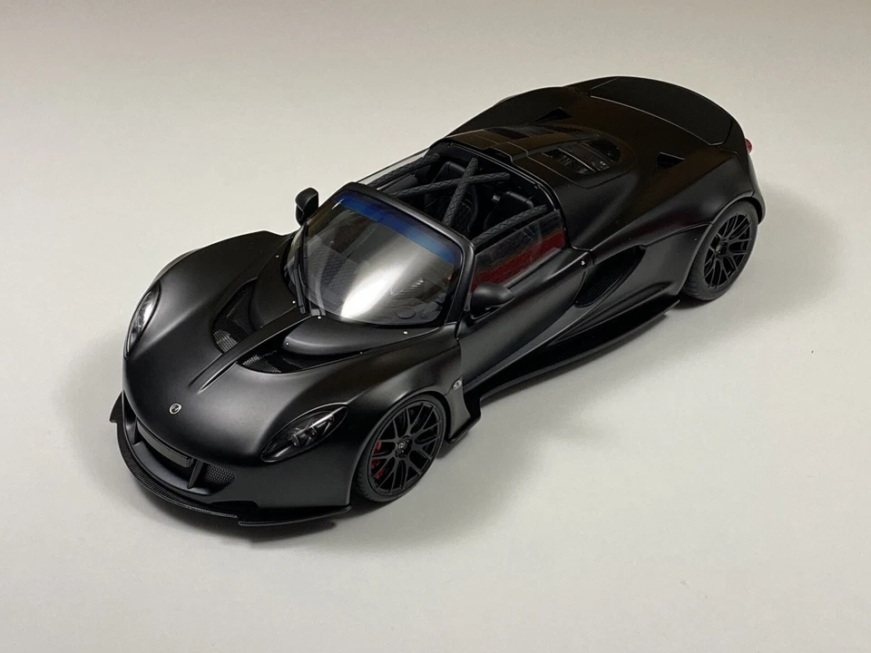 AUTOART 1/18 75401 HENNESSEY VENOM GT MATT CARBON BLACK (gt Spirit Kyosho Otto) - Immagine 3 di 4