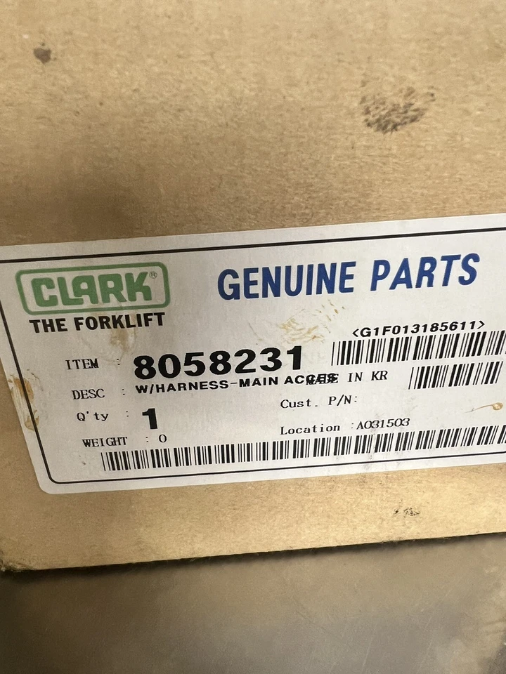 GENUINO NUEVO CLARK CARRETILLAS ELEVADORAS ARNÉS DE CABLEADO 8058231 SE ENVÍA GRATIS Foto 2 de 2