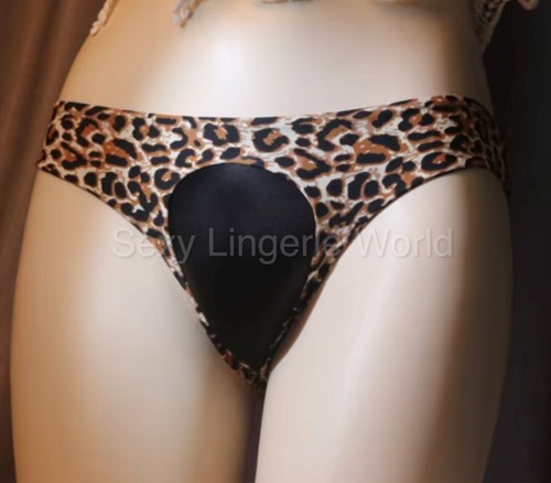 Sissy Underwear Panties Vagina Penis Hide Camel Toe Tucking Femin Leopard Briefs - Picture 46 of 69