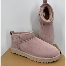 Ugg Womens Ultra Mini Rose Grey Boots Classic Style Shearling 8 HTF Color  NWB