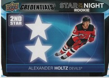 2021-22 UD Credentials #2SR-2 Alexander Holtz Star of the Night: 2nd Star