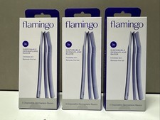 3 Boxes: Flamingo Facial Razors 3 Disposable Dermaplane Razor 3ct
