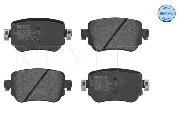 Kit plaquettes de frein Meyle 025 251 0917 pour trajets quotidiens AUDI