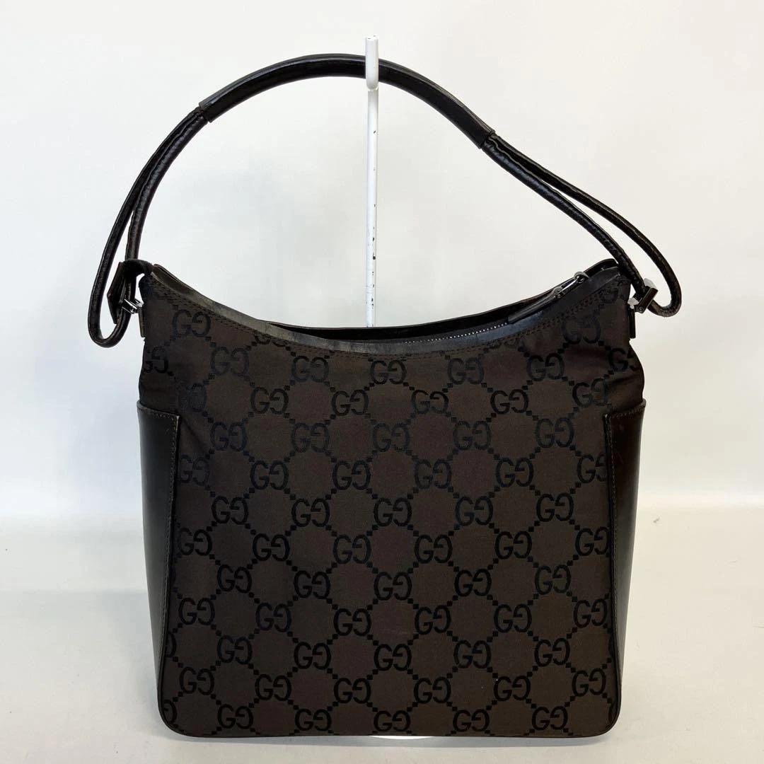 Sac à bandoulière GUCCI 2410 46 Gg nylon marron foncé