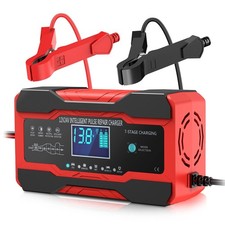 Battery Charger 10-Amp 12V and 24V Fully-Automatic Smart Car Battery Charger,...