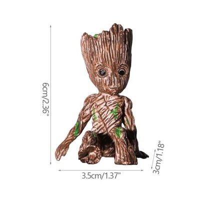 5CM Cartoon Groot Mini Figure Tree Man PVC Collectible Desktop Office Decor Toy