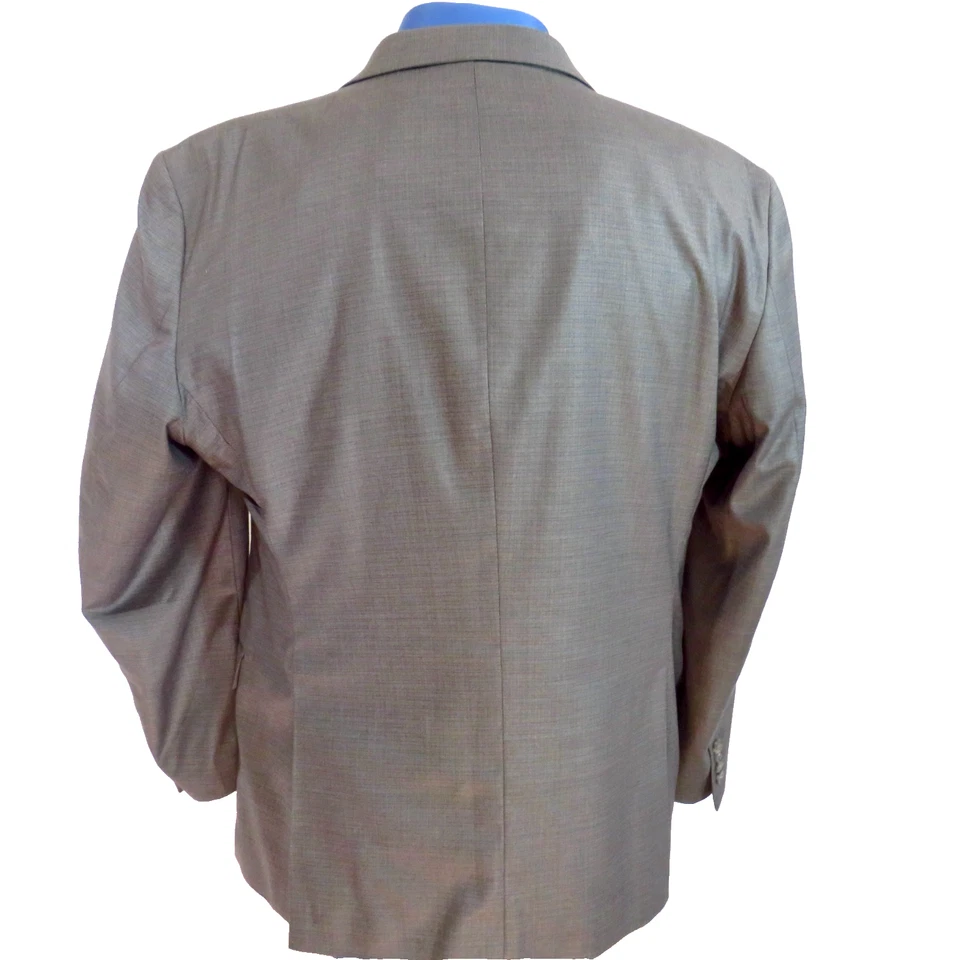 Kenneth Cole Reaction Gray Sharkskin SUIT 48-Reg Jacket, Pants 42x30 Stretch NEW - Image 3 of 4