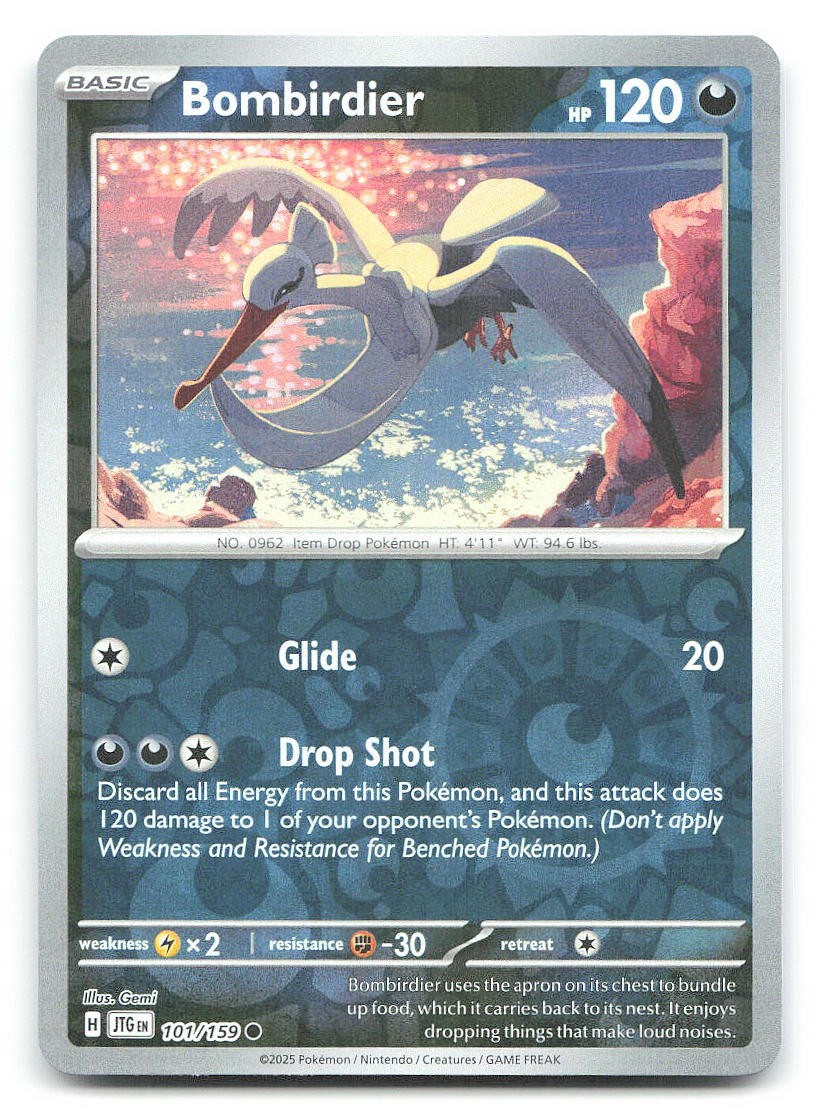 Bombirdier SV09: Journey Together 101/159 Reverse Holo Pokemon NM
