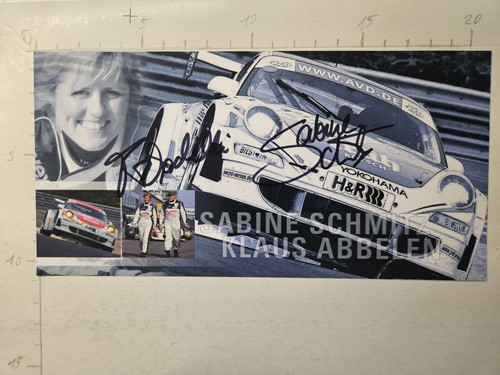 Sabine Schmitz Abbelen Frikadelli Porsche VLN 24h Rennen Autogrammkarte ori sig