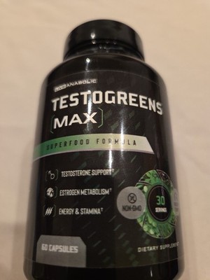 Live Anabolic TestoGreens Max Men s Daily Greens Capsule Supplement 11/2027