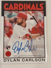 2021 Topps - 1986 Topps Baseball Autographs Dylan Carlson #86A-DC (AU, RC)