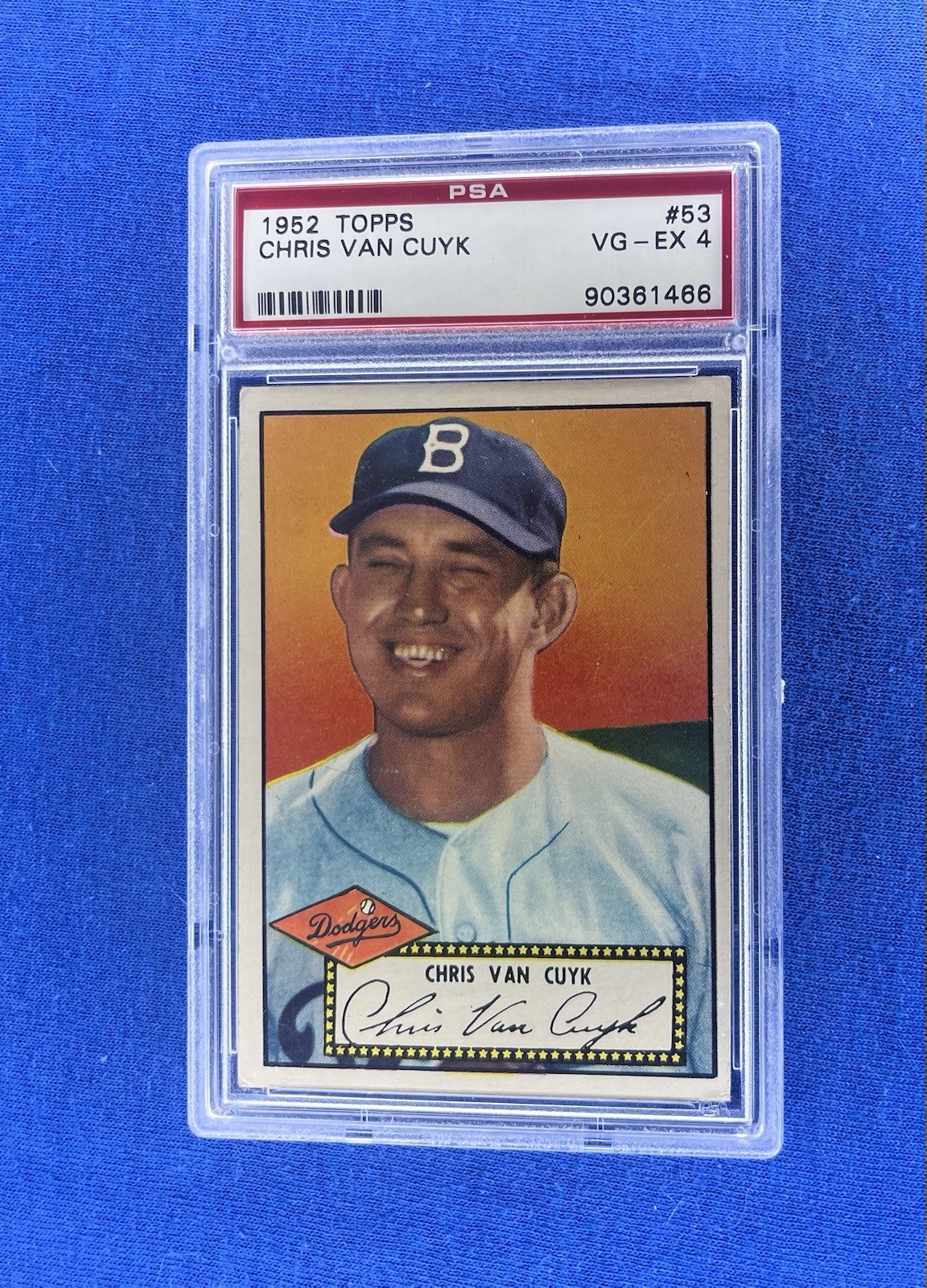 1952 Topps #53 Chris Van Cuyk PSA 4