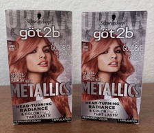 Schwarzkopf M97 GILDED ROSE Got2b Metallic Permanent Hair Color (2) New Retired