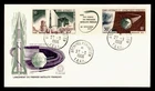 DR WHO 1966 FRENCH ANTARCTIC FSAT FDC SPACE GUTTER PAIR M76694