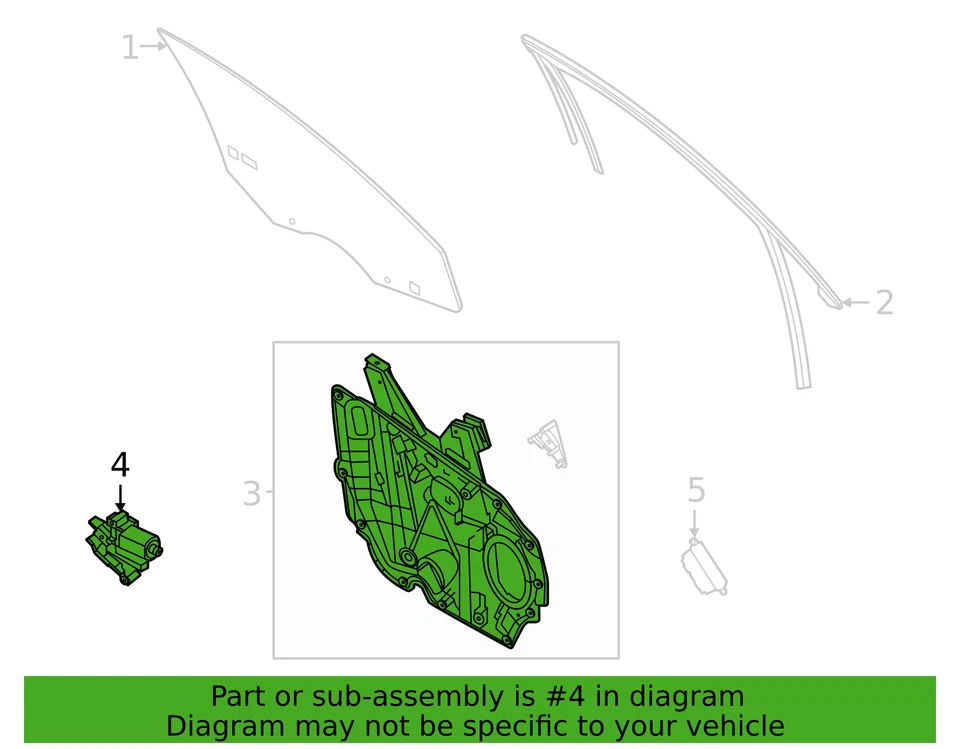 Motor de ventana delantera derecha original Ford Maverick 2021-2025 Motorcraft WLM-387 Foto 3 de 4