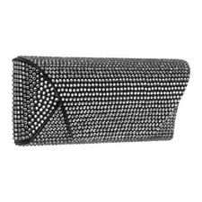 Bling Sunglass Case, 2.7"x6.5" PU Leather Eyeglasses Hard Shell, White