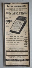 1973 Texas Instruments Calculators Slide Rule Pocket Model Newspaper Print Ad