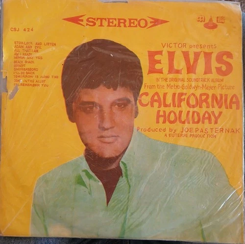 Rare ELVIS PRESLEY Asian Pressing MINT DISC "Holiday In California" FULL SW L👀K