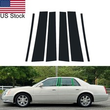 6pcs Glossy Black Pillar Posts Door Trim Covers For 00-11 Cadillac Devilledts 6pcs Glossy Black Pillar Posts Door Trim Covers For 00-11 Cadillac Devilledts