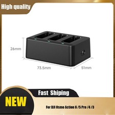 Storage Fast Charger Hub For DJI Osmo Action 6 /5 Pro /4 /3 Battery Charger FS