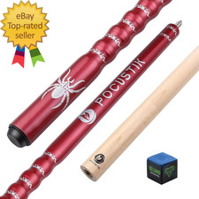 Pool Cue 58 2 Piece Canadian Maple Billiard Stick with Ergonomic Grip 13Mm