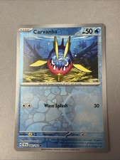 Pokemon TCG * SV Temporal Force * 42/162 Carvanha REVERSE HOLO Common * FRESH PK
