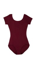 Little Girls' Classic Short Sleeve LeotardBurgundyI 6-8
