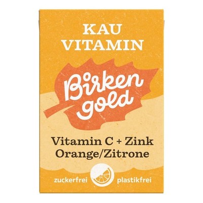 Natur KauVitamin - Orange/Zitrone Vitamin C + Zink 28g | BIRKENGOLD